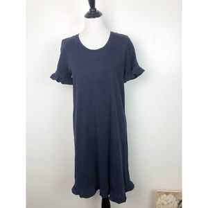Boden Navy Ruffle T Shirt Dress sz 10